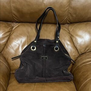 UGG Dark Brown Suede Tote Bag